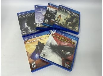 LOT OF 6 PS4 GAMES, INCLUDING EXTINCTION!!