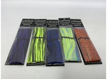 LOT OF 5 NEW PACKS OF SILICONE SKIRTS!