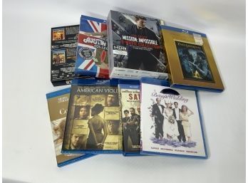 LOT OF 10 BLU RAY MOVIES, INCLUDING ' TOM CRUISE MISSION IMPOSSIBLE 6-MOVIE COLLECTION'