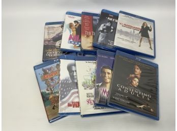 LOT OF 10 NEW BLU RAY MOVIES, INCLUDING 'CONSENTING ADULTS'