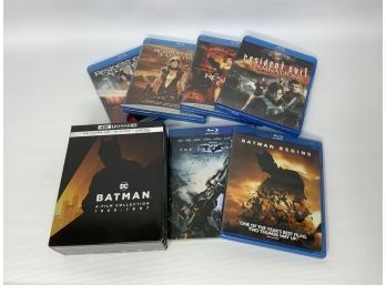 LOT OF 10 BLU RAY MOVIES, INCLUDING BATMAN COLLECTION 1989-1997