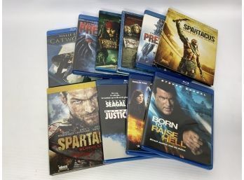 LOT OF 10 BLU RAY MOVIES, INCLUDING 'BORN TO RAISE HELL'