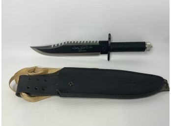 JOHN RAMBO SURVIVAL KNIFE, SIGNED AND #2854/5000! 14IN LENGTH WITH CASE