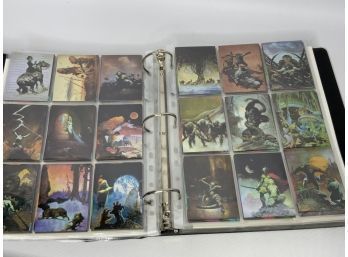 MASSIVE COLLECTION OF Frank Frazetta COLLECTIBLE CARDS SERIES 1-2 AND ALL CHROMIUM!!