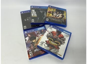 LOT OF 5 PS4 GAMES, INCLUDING THE LAST OF US REMASTERED