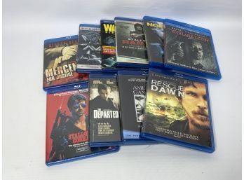 LOT OF 10 BLU RAY MOVIES, INCLUDING 'RESCUE DAWN'