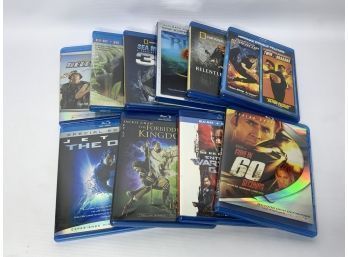 LOT OF 10 BLU RAY MOVIES, INCLUDING 'GONE IN 60 SECONDS'