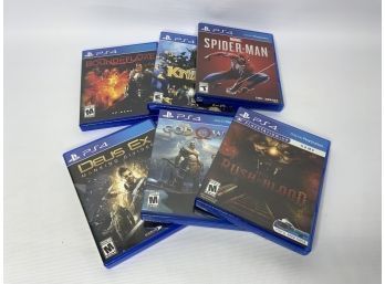 LOT OF 6 PS4 GAMES, INCLUDING SPIDER MAN