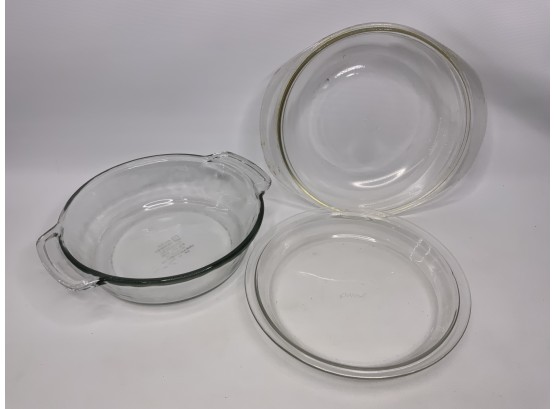 PYREX AND ANCHOR GLASS BAKEWARE LOT