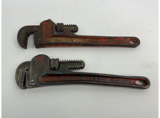 LOT OF 2 CRAFTSMAN HEAVY DUTY PIPE WRENCHES!!