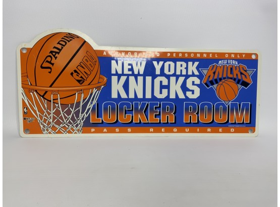 NEW YORK KNICKS LOCKER ROOM SIGN, 19IN LENGTH