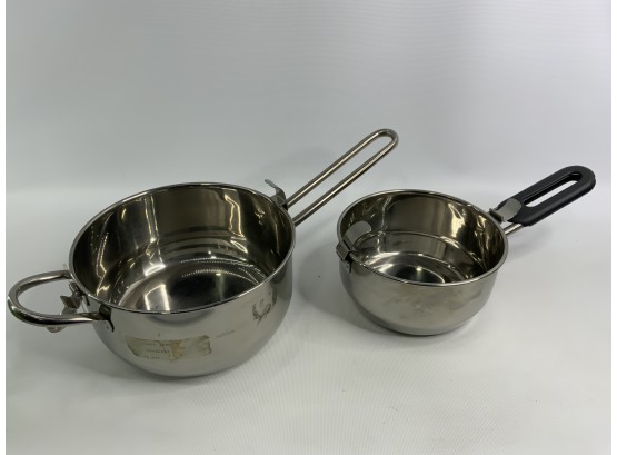 LIKE NEW!! LOT OF 2 STEEL-PRIDE COOKING POTS