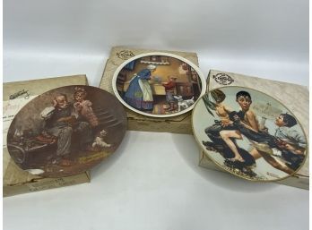 Lot Of 3 KNOWLES MOTHERS DAY And GRANDPA PLATES 5IN With Box