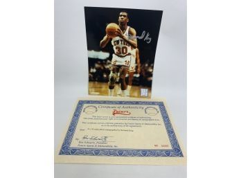 8X10 COLOR PHOTO SIGNED BY BERNAD KING