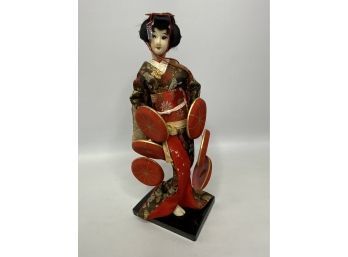 ASIAN STYLE DECORATIVE LADY FIGURINE 15.5IN HEIGHT