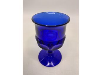 BLUE TINT GLASS CUP 4.5IN HEIGHT