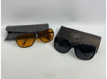 LOT OF 2 VINTAGE SUNGLASSES, PLEASE CHECK ALL PHOTOS FOR DAMAGES!!