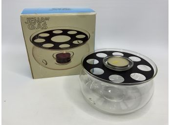 JENAER GLAS TEALIGHT CANDLE HOLDER. NEW OPEN BOX