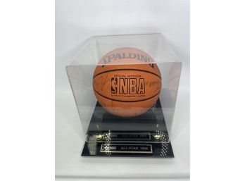 NBA ALL-STAR 2004 SIGNEG BALL WITH DISPLAY CASE