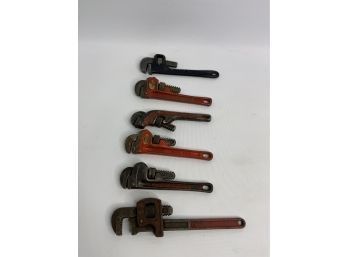 LOT OF 6 HEAVY DUTY PIPE WRENCHES!!
