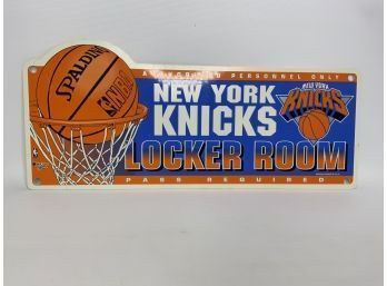 NEW YORK KNICKS LOCKER ROOM SIGN, 19IN LENGTH