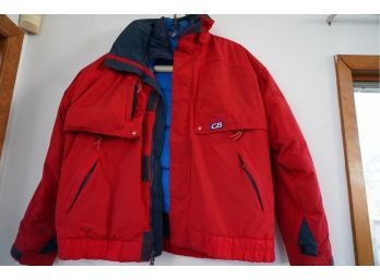 VINTAGE CB SPORTS SKIING RED JACKET!! SIZE XL