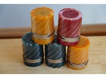 LOT OF 5 NEW CANDLES!! 4IN HEIGHT