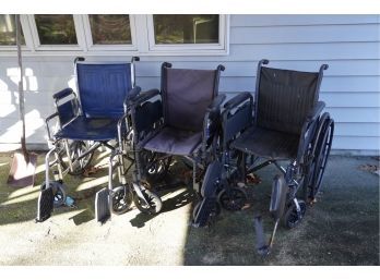 LOT OF 3 OUTDOOR WHEELCHAIRS!!
