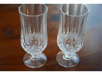 PAIR OF TALL GLASSES,  7IN HEIGHT!!