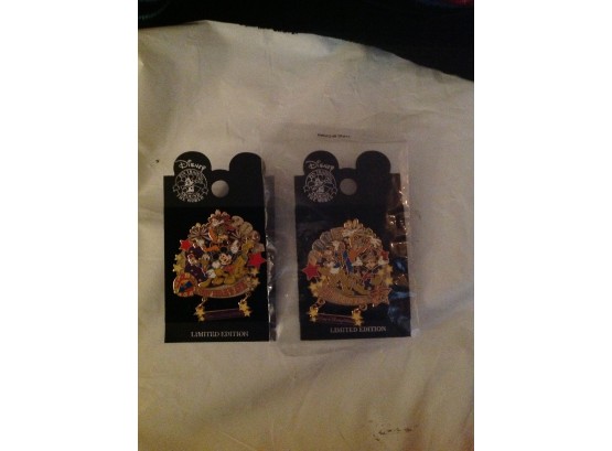 2 Disney Limited Edition New Years Eve/ Day Pins