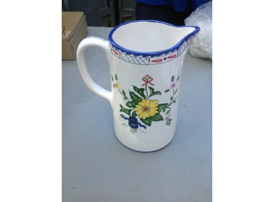 Handpainted In Portugal Pitcher