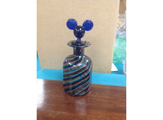 Disney Glass Perfume Bottle With Mickey Ears