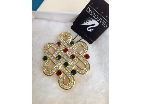 Swarovski Crystal Pin With Tags In Lord & Taylor Box