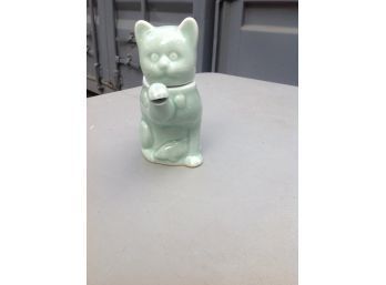 Light Green Porcelain Cat Tea Pot