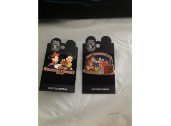 2 Limited Edition Disney Thanksgiving Day Pins From 2002