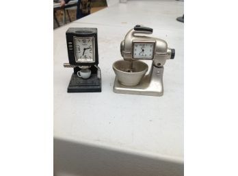 2 Mini Timex Clocks / Coffee Maker & Mixer