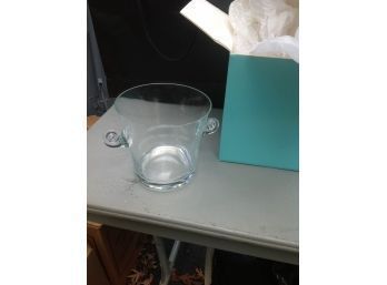 Tiffany & Co. Glass Ice Bucket .. Never Used