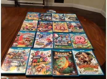 Wii U Game Lot 18 ( Mario Kart, Super Bros U, Super Smash Bros, Etc.)