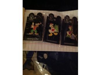 3 Sealed Disney Holiday Pins