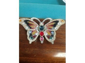 Enamel And Metal Butterfly Trinket Box