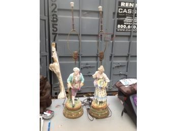 Vintage Pair Of European Style Lamps