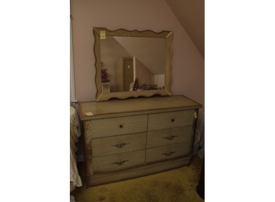 Post Mid Century Dresser & Mirror