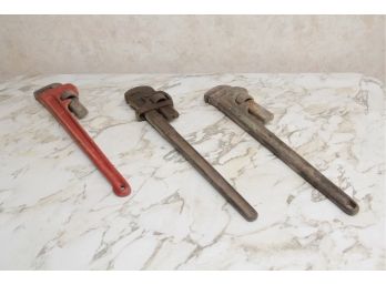 Lot Of Pipe Wrenches