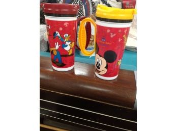 2 Disney Resort Drinking Mugs Purchased In 2009- Never Used / For Hot Or Cold