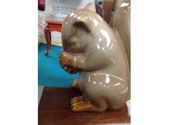 Clay Squirrel Holding An Acorn