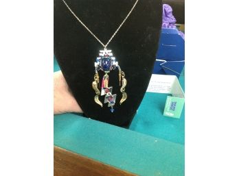 Signed Artist Pendant With Chain From 1995. - Liztech Jewelry