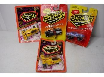 LOT OF 4 ROAD CHAMPS CARS