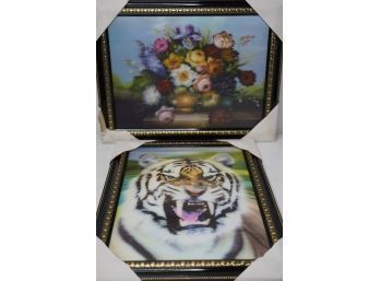 LIKE NEW, LOT OF 2 3D PICTURES, 14X18 INCHES