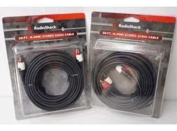 LOT OF 2 NEW 20 FEET STEREO AUDIO CABLE