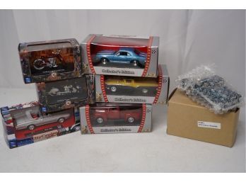 LARGE LOT OF NEW COLLECTIBLE TOY CARS AND MOTORCYCLES